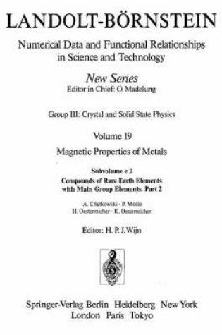 Cover of Compounds of Rare Earth Elements with Main Group Elements / Verbindungen der seltenen Erden mit Elementen der Hauptgruppen 2