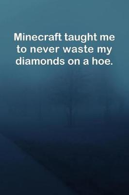 Book cover for Minecraft taught me to never waste my diamonds on a hoe