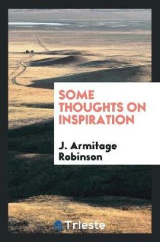 Cover of Some Thoughts on Inspiration