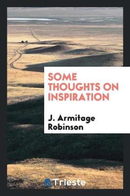 Book cover for Some Thoughts on Inspiration