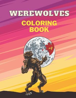 Book cover for werewolves coloring book