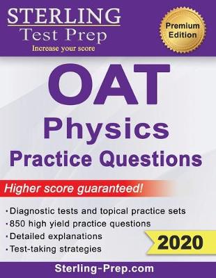 Book cover for Sterling Test Prep OAT Physics Practice Questions