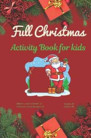 Cover of Full Christmas Activity Book for kids