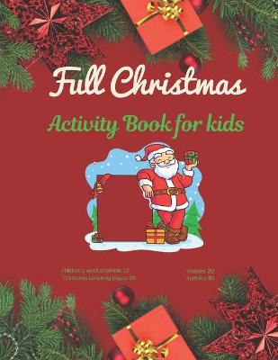 Book cover for Full Christmas Activity Book for kids
