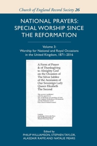 Cover of National Prayers: Special Worship since the Reformation