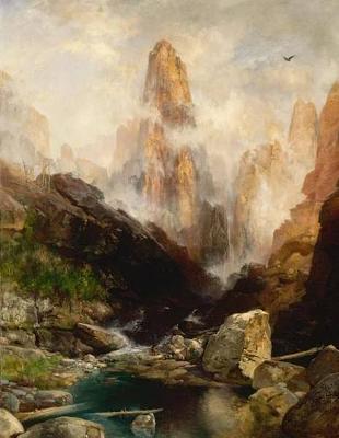 Book cover for Mist in Kanab Canyon Utah, Thomas Moran. Blank Journal