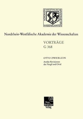 Cover of Antike Revisionen Des Vergil Und Ovid