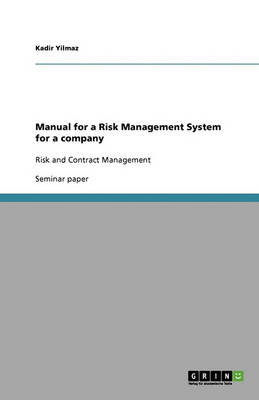 Book cover for Manual for a Risk Management System for a company