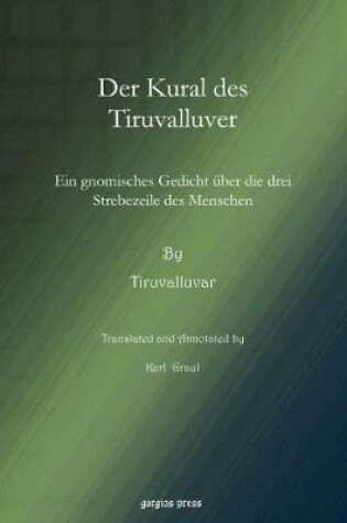 Cover of Der Kural des Tiruvalluver