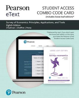 Book cover for Pearson Etext for Survey of Economics