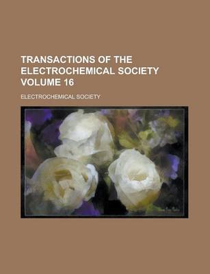 Book cover for Transactions of the Electrochemical Society Volume 16