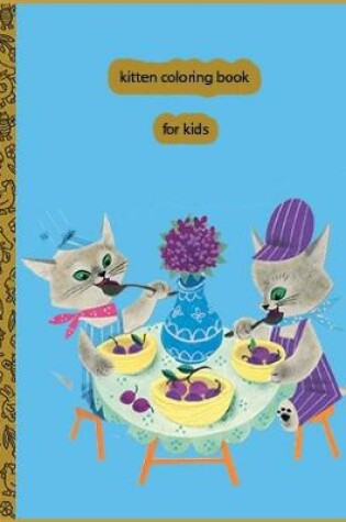 Cover of kitten coloring book for kids