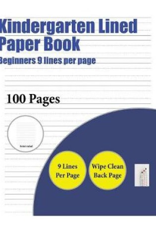 Cover of Kindergarten Lined Paper Book (Beginners 9 lines per page)