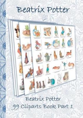 Book cover for Beatrix Potter 99 Cliparts Book Part 1 ( Peter Rabbit )