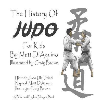 Book cover for History of Judo for Kids (English Polish bilingual book)