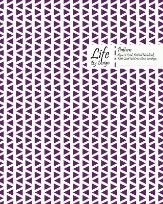 Book cover for Traingle Pattern Square Grid, Quad Ruled, Composition Notebook, 100 Sheets, Large Size 8 x 10 Inch Purple Cover