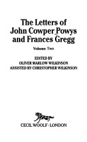 Book cover for The Letters of John Cowper Powys to Frances Gregg