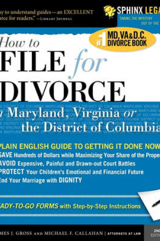 Cover of File for Divorce in Maryland, Virginia, or the District of Columbia