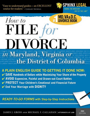 Book cover for File for Divorce in Maryland, Virginia, or the District of Columbia