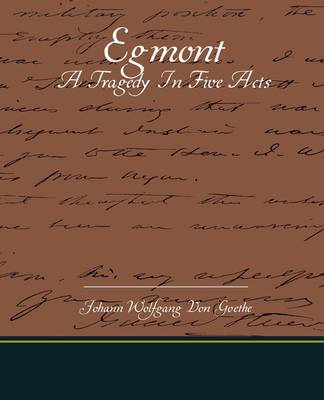 Book cover for Egmont - Tragedy in Five Acts