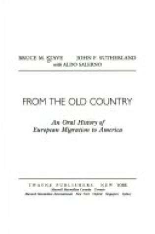 Cover of From the Old Country