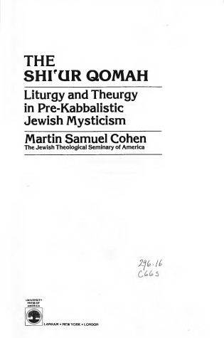 Cover of Shiur Qomah