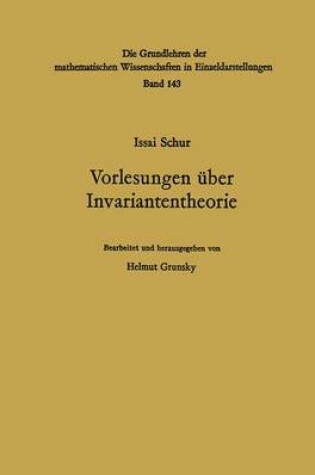 Cover of Vorlesungen uber Invariantentheorie