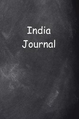 Book cover for India Journal Chalkboard Design