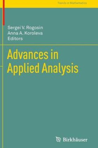 Cover of Advances in Applied Analysis