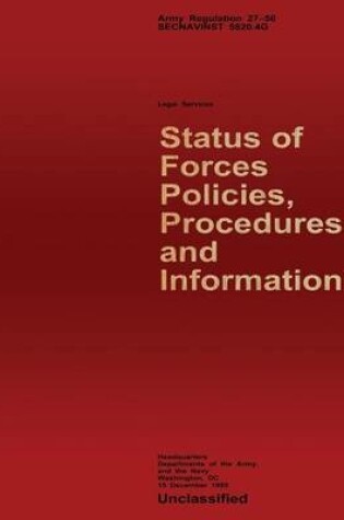 Cover of Status of Forces Policies, Procedures and Information