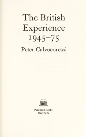 Book cover for The British Experience, 1945-75