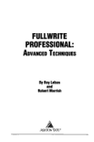 Cover of Fullwrite Professional Advanced Text