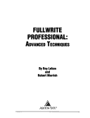 Book cover for Fullwrite Professional Advanced Text