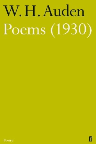 Cover of Poems (1930)