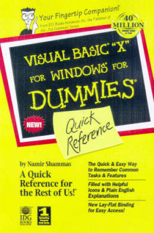 Cover of Visual Basic 6 for Windows for Dummies Quick Reference