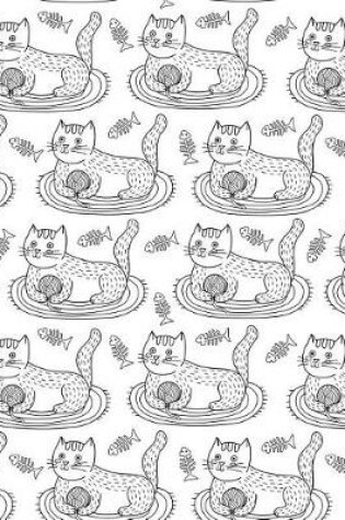 Cover of Bullet Journal Notebook Cute Cat Pattern 2