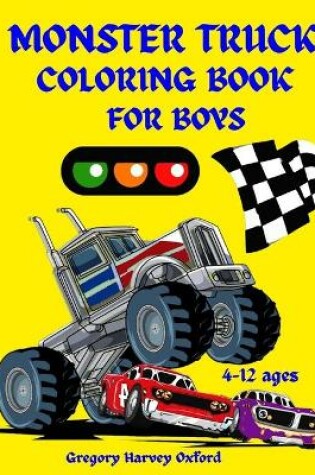 Cover of Monster Truck coloring book for boys