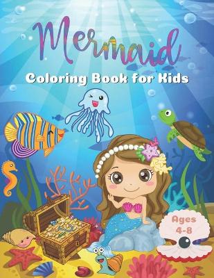 Book cover for Mermaid Coloring Book for Kids Ages 4-8