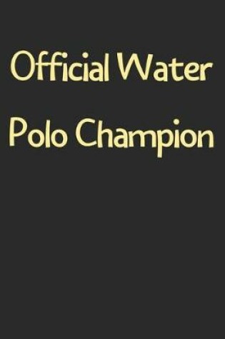 Cover of Official Water Polo Champion
