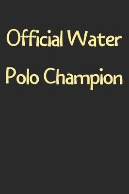 Book cover for Official Water Polo Champion