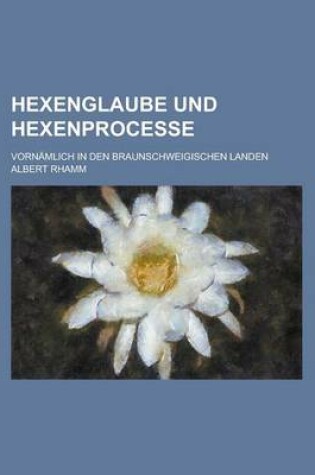 Cover of Hexenglaube Und Hexenprocesse; Vornamlich in Den Braunschweigischen Landen