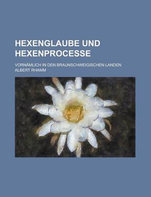 Book cover for Hexenglaube Und Hexenprocesse; Vornamlich in Den Braunschweigischen Landen