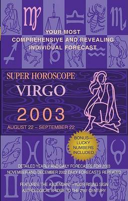 Book cover for Super Horoscopes 2003: Virgo