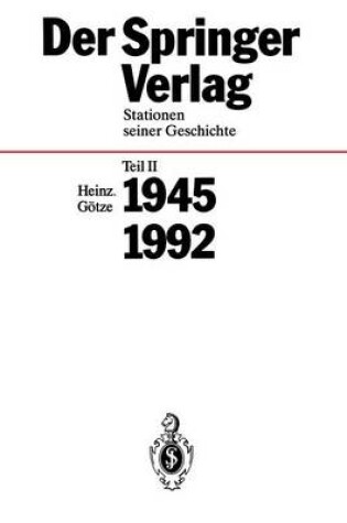 Cover of Der Springer-Verlag