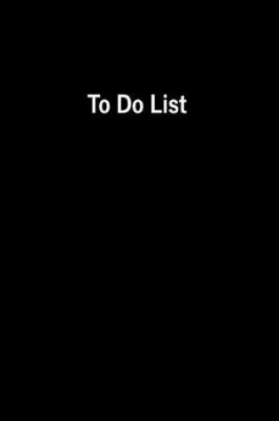 Cover of To Do List