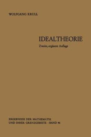 Cover of Idealtheorie