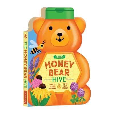 Book cover for The Honey Bear Hive Shaped Board Book