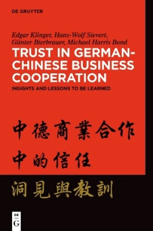 Cover of Trust in German-Chinese Business Cooperation