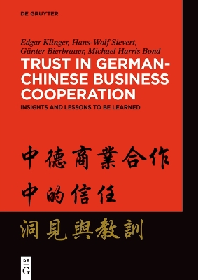 Book cover for Trust in German-Chinese Business Cooperation