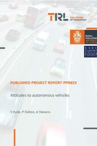 Cover of Attitudes to autonomous vehicles